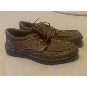 Izod Franklin Size 9M Mens Dark Tan Shoes Memory Foam